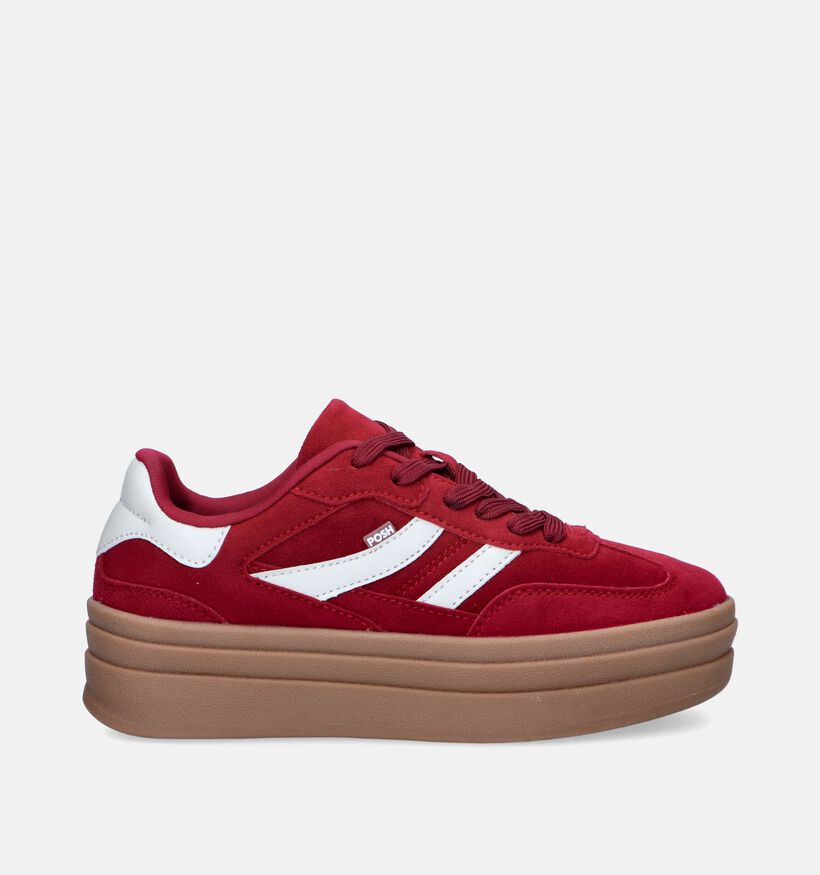 Posh by Poelman Fuchsia Plateau sneakers voor dames (347773) - geschikt voor steunzolen