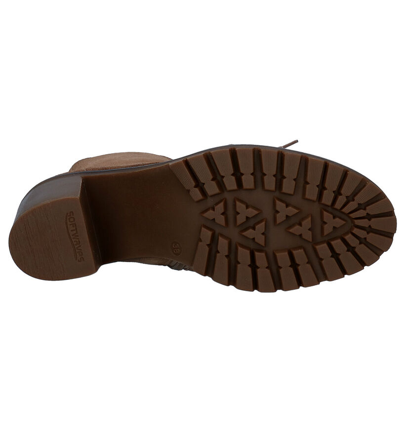 Softwaves Bottines à lacets en Taupe en daim (298172)
