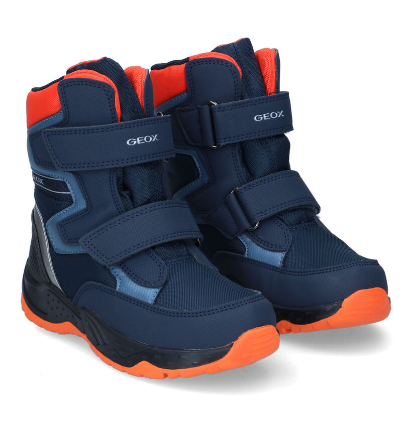 Geox Sentiero Bottes de neige en Bleu en textile (317627)