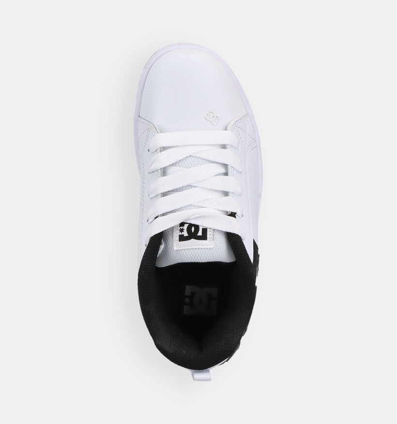 DC Shoes Court Graffik Baskets basses en Blanc pour filles, gar&ccedil;ons (368720) - pour semelles orthop&eacute;diques