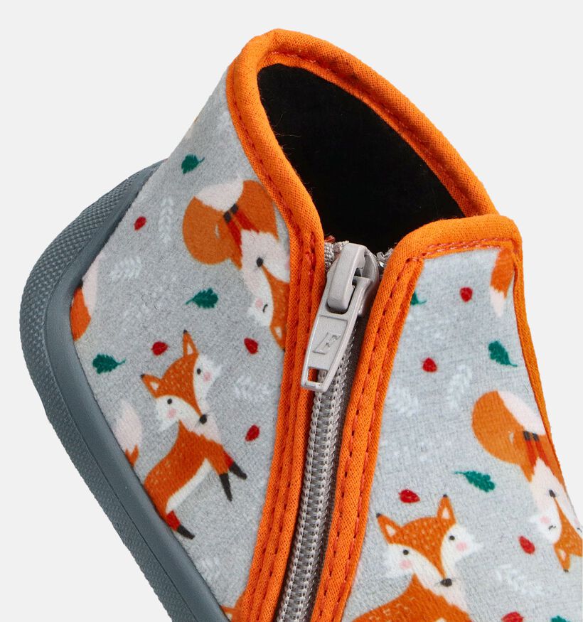 Milo & Mila Pantoufles en Gris pour filles, garçons (364926) - pour semelles orthopédiques