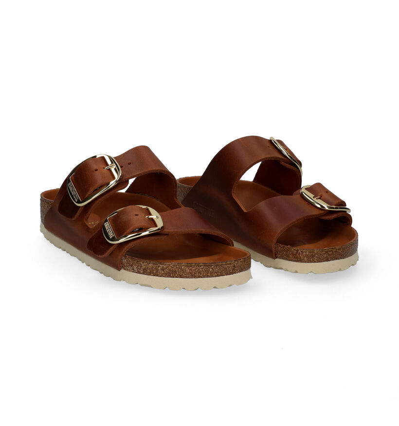 Birkenstock Arizona Big Buckle Nu-pieds en Noir en cuir (294834)