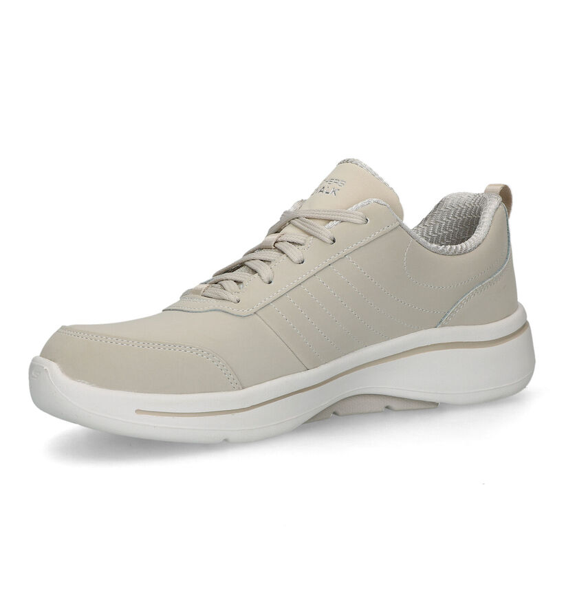 Skechers Go Walk Arch Fit Baskets en Beige pour femmes (319364) - pour semelles orthopédiques