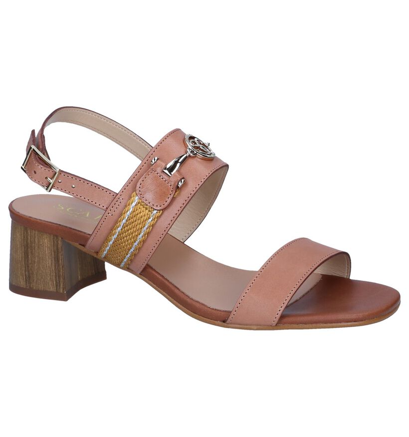 Cognac Sandalen Scapa in leer (246090)