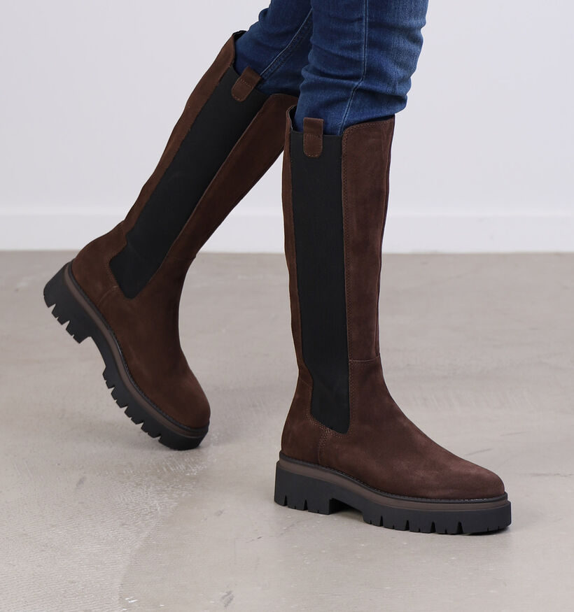 Tamaris Touch it Bruine Laarzen in nubuck (300124)