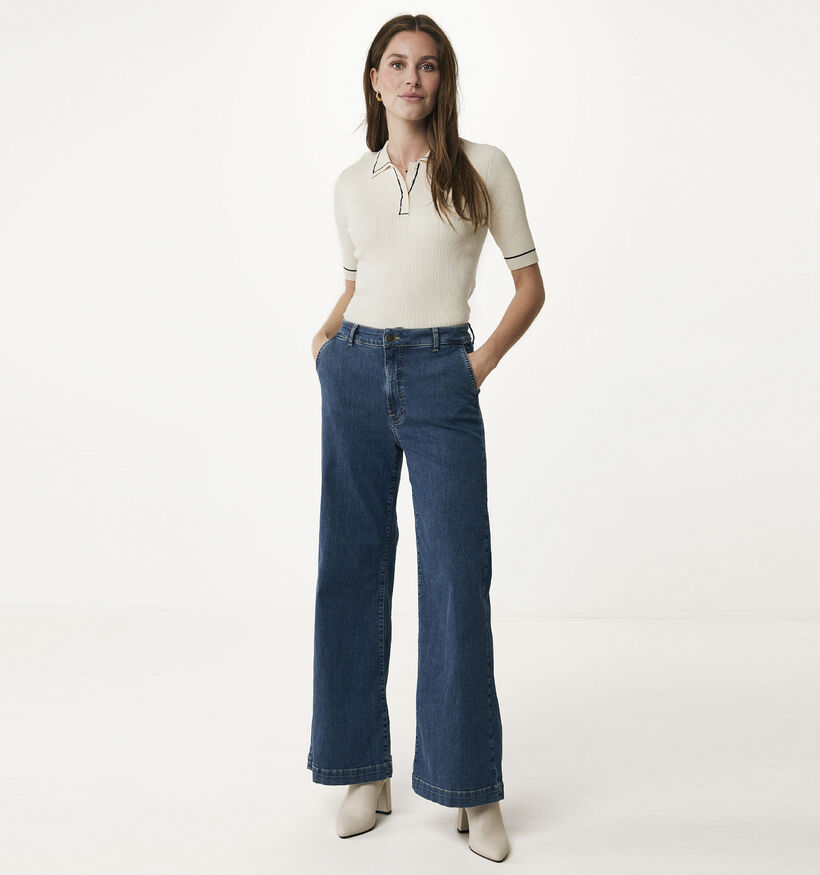 Mexx Ecru Gebreide polo voor dames (345715)