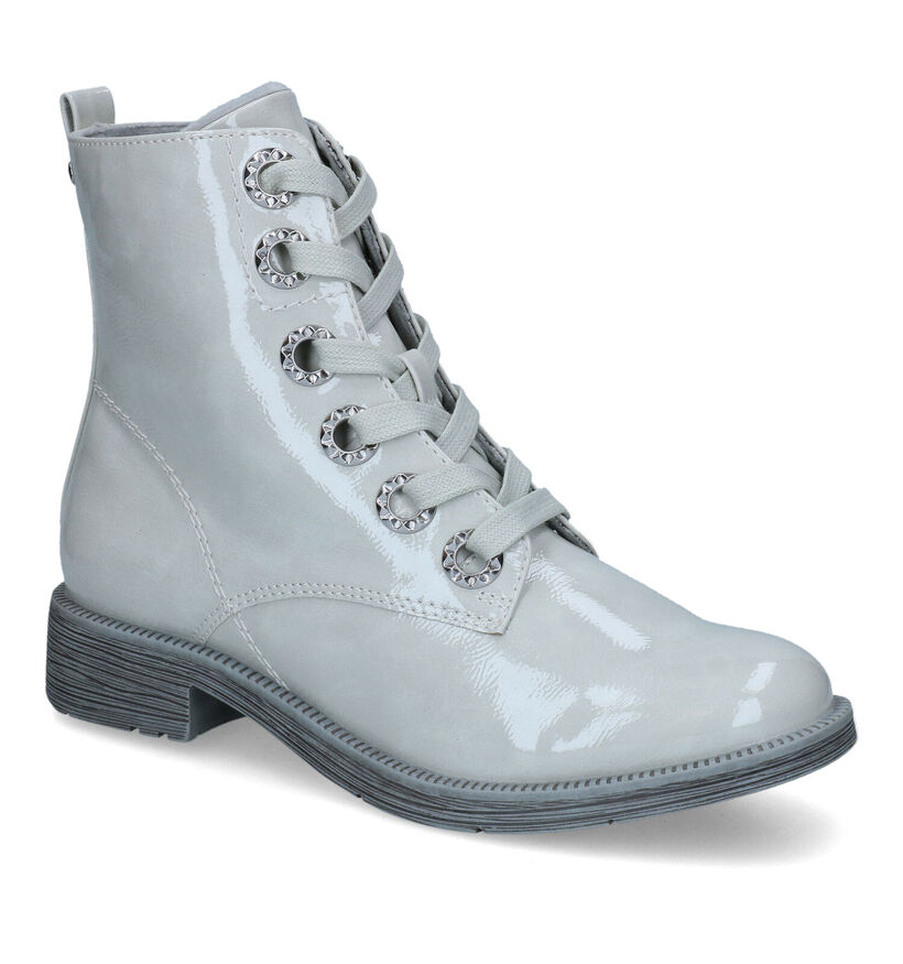 Jana Bottines à lacets en Gris clair en simili cuir (317958)