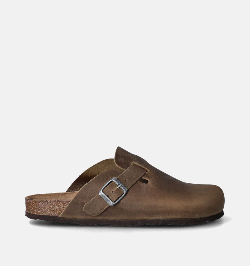 Big Leaf Nu-pieds casual en Marron pour hommes (356526)