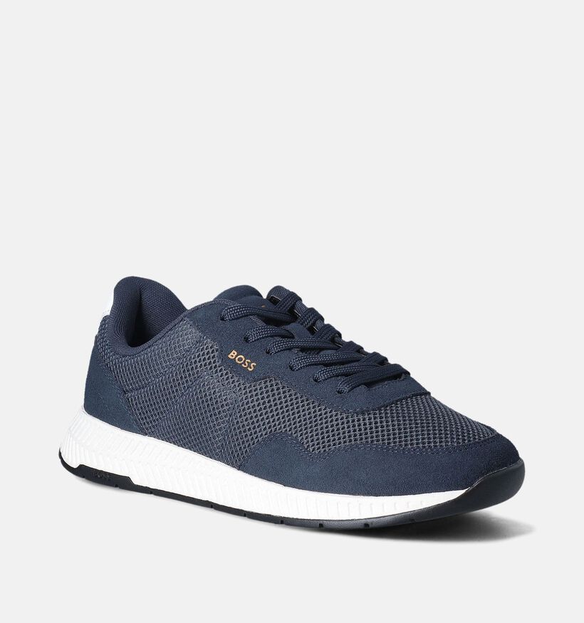 BOSS Titanium Runn Chaussures à lacets en Bleu pour hommes (352396) - pour semelles orthopédiques