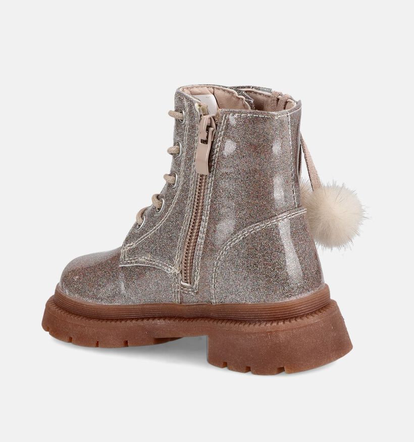 Milo & Mila Boots &agrave; lacets en Rose pour filles (378695)