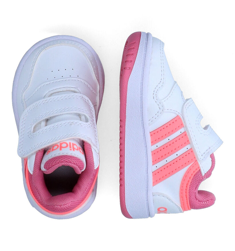 adidas Hoops 3.0 Baskets pour bébé en Blanc pour filles (301117) - pour semelles orthopédiques