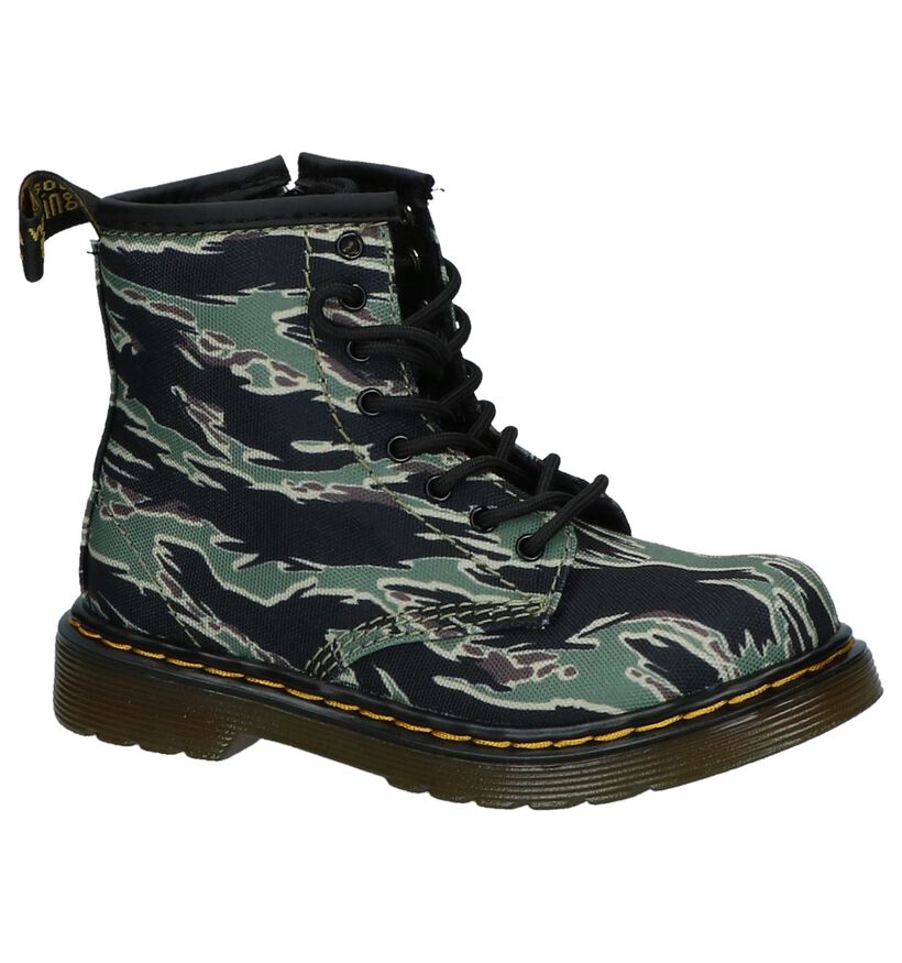 Groene Dr. Martens Camo Boots in stof (226011)