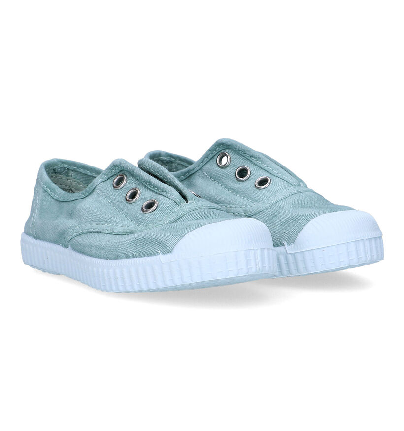 Cienta Slip-ons en Vert clair pour filles, garçons (323829) - pour semelles orthopédiques