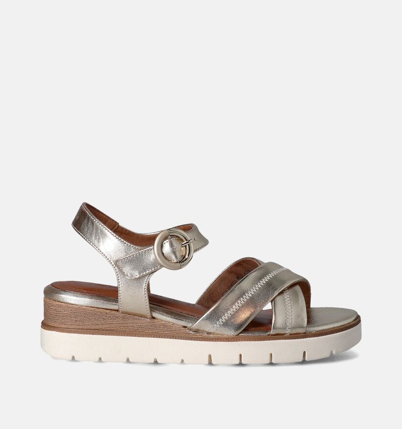 Tamaris Gouden Sandalen met sleehak voor dames (354316)