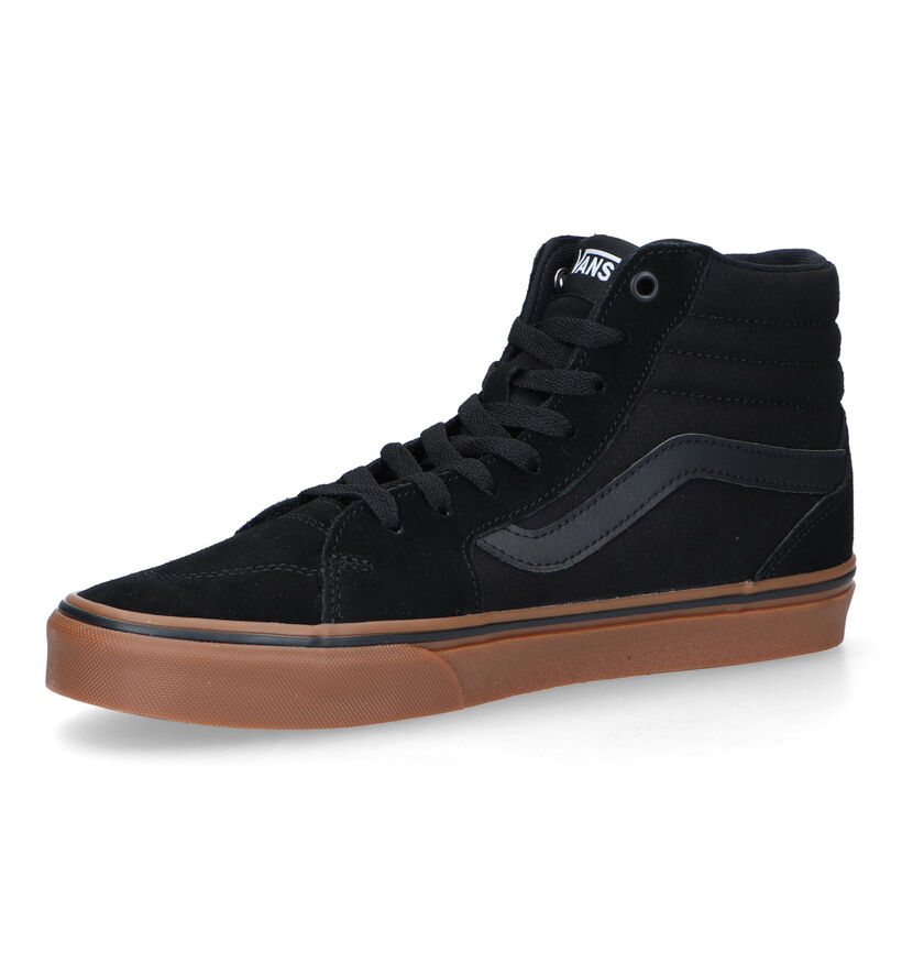 Vans Filmore Hi Baskets de skate en Bleu pour hommes (337030)