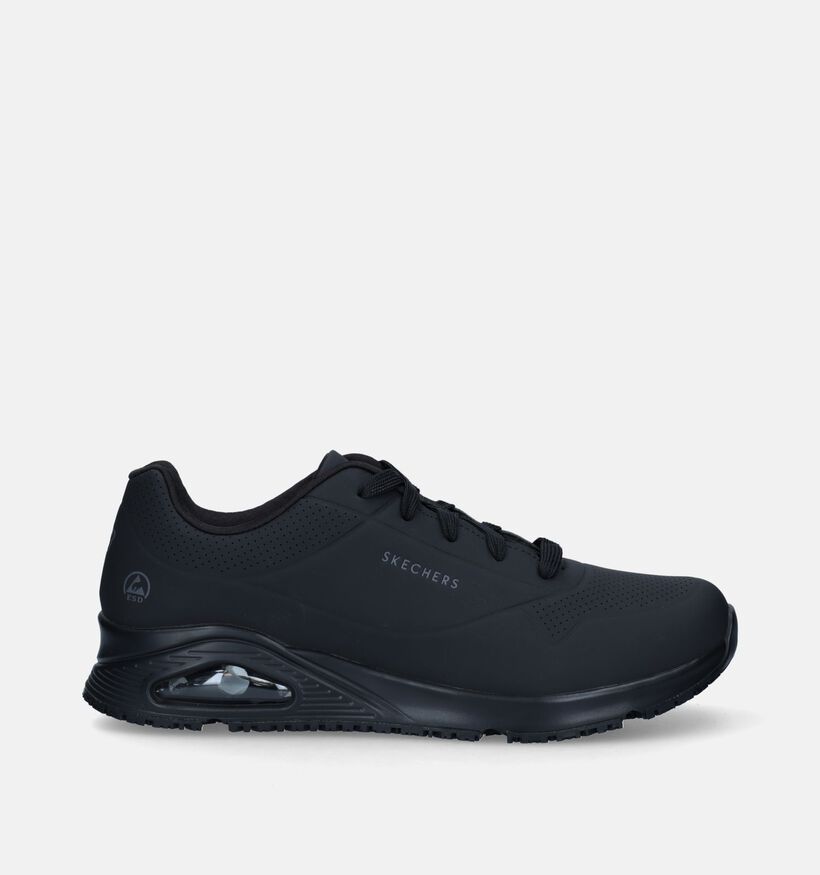 Skechers Work ISO Relaxed Fit Uno Zwarte Sneakers voor heren (347616) - geschikt voor steunzolen