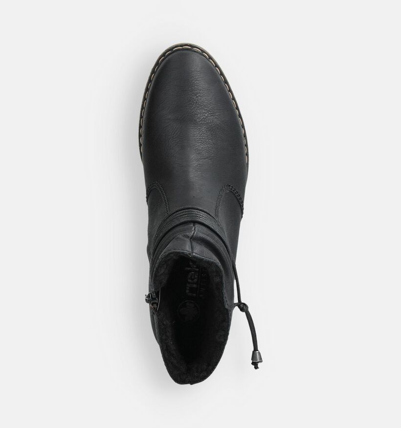 Rieker Bottines plates en Noir pour femmes (379879) - pour semelles orthop&eacute;diques