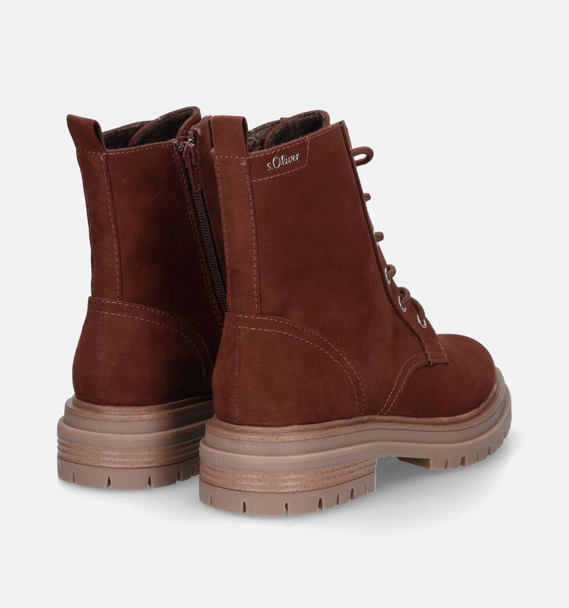 s.Oliver Boots à lacets en Cognac pour femmes (343543)