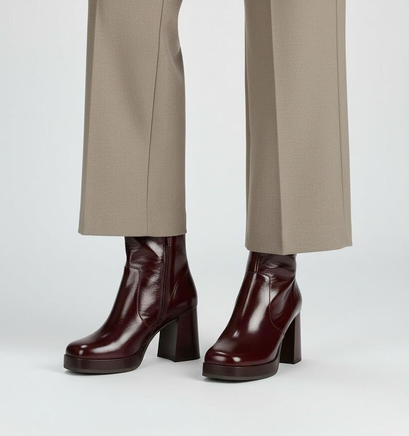 Laurent David Bordeaux Korte Laarzen voor dames (365123)