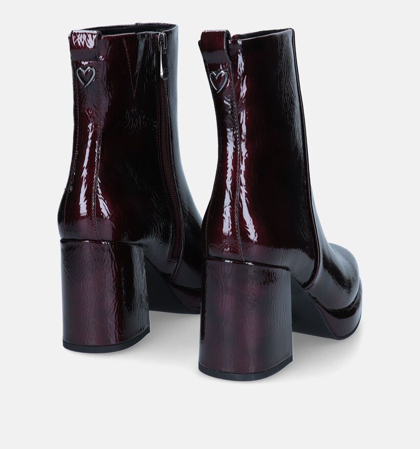 Marco Tozzi Bottines avec talon carré en Bordeaux pour femmes (331064)