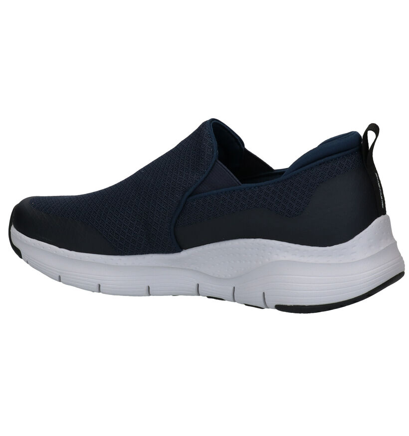 Skechers Arch Fit Banlin Blauwe Slip-on Sneakers in stof (302241)