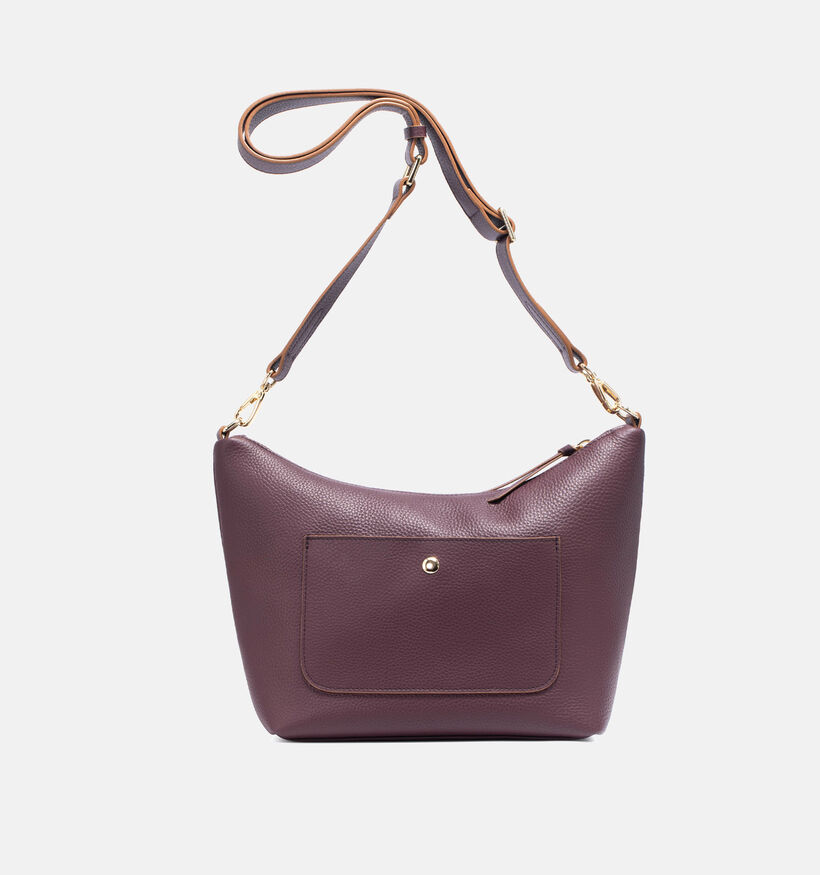 Crinkles Sac porté croisé en Bordeaux pour femmes (365727)