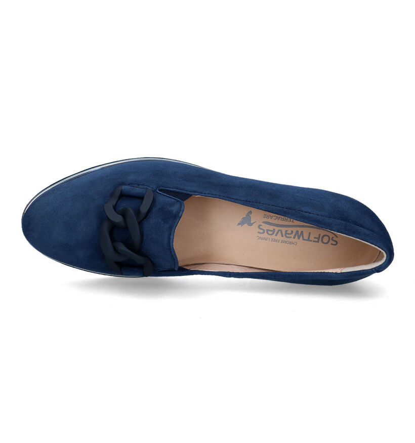 Softwaves Chaussures à enfiler en Bleu en daim (325077)