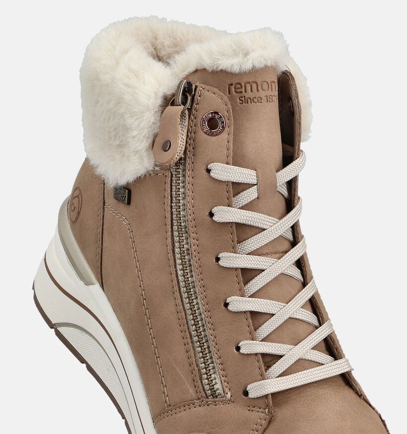 Remonte Beige Hoge Sneakers voor dames (363565) - geschikt voor steunzolen