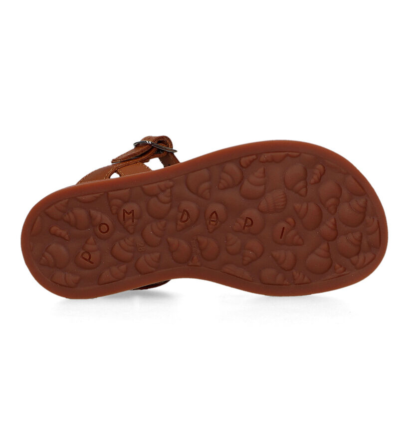 Pom d'Api Plagette Lux Sandales en Cognac pour filles (322868)