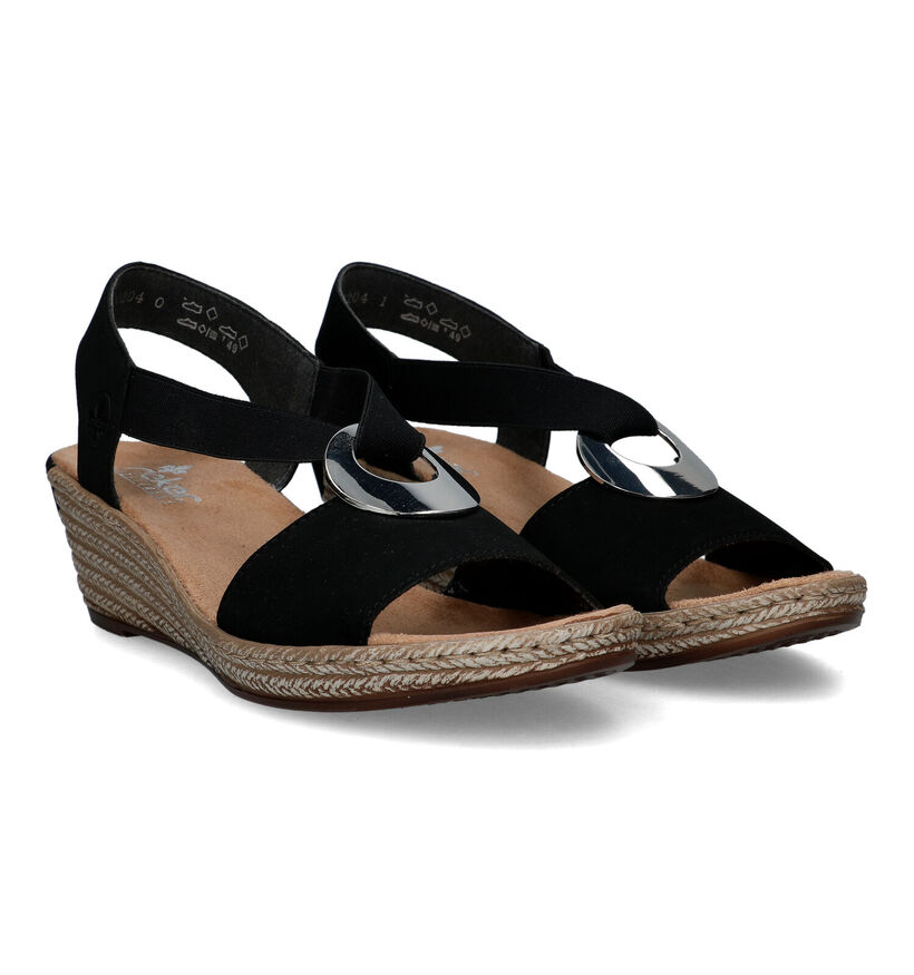 Rieker Zwarte Sandalen voor dames (323575)