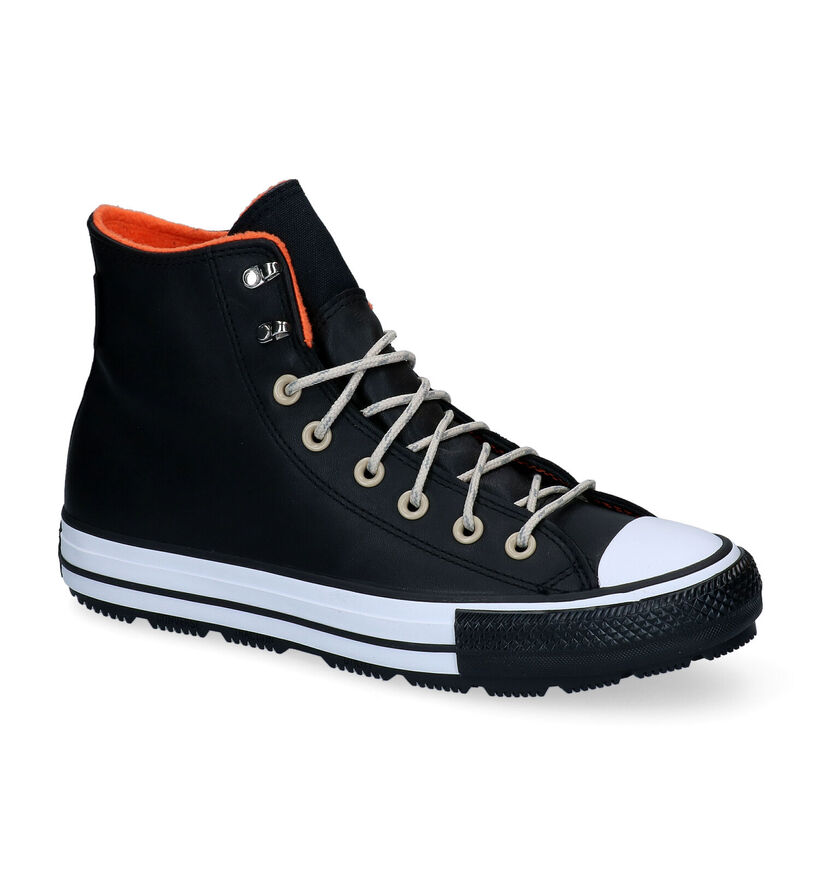 Converse Chuck Taylor AS Winter Baskets en Noir en cuir (293724)