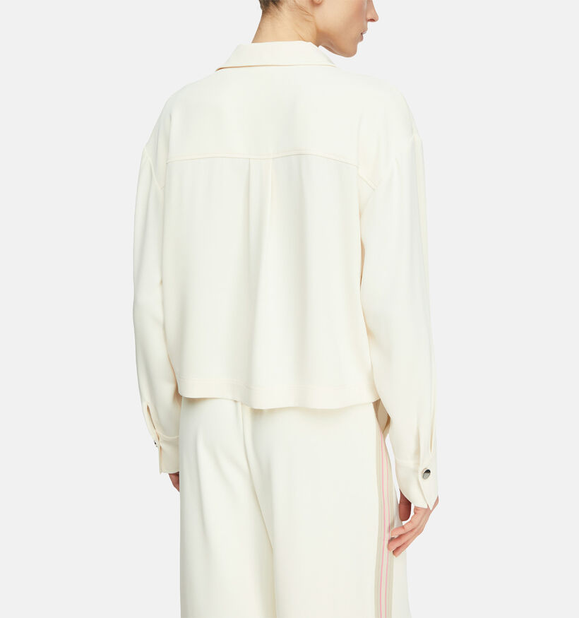 comma Eggnog Lichtbeige Blouse met Lange Mouwen voor dames (373145)