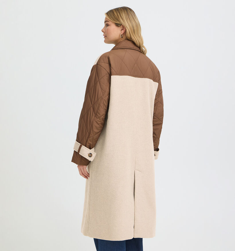 Fransa Rariba Manteau court en Beige/Marron pour femmes (377854)