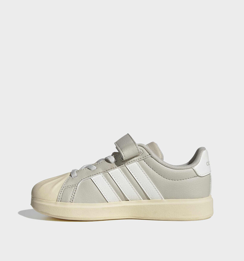 adidas Streettalk Baskets basses en Gris pour filles, gar&ccedil;ons (366753) - pour semelles orthop&eacute;diques