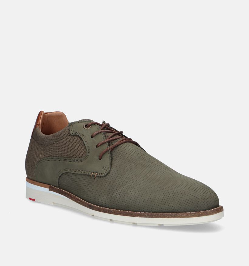 Bullboxer Chaussures à lacets en Vert kaki pour hommes (337210) - pour semelles orthopédiques