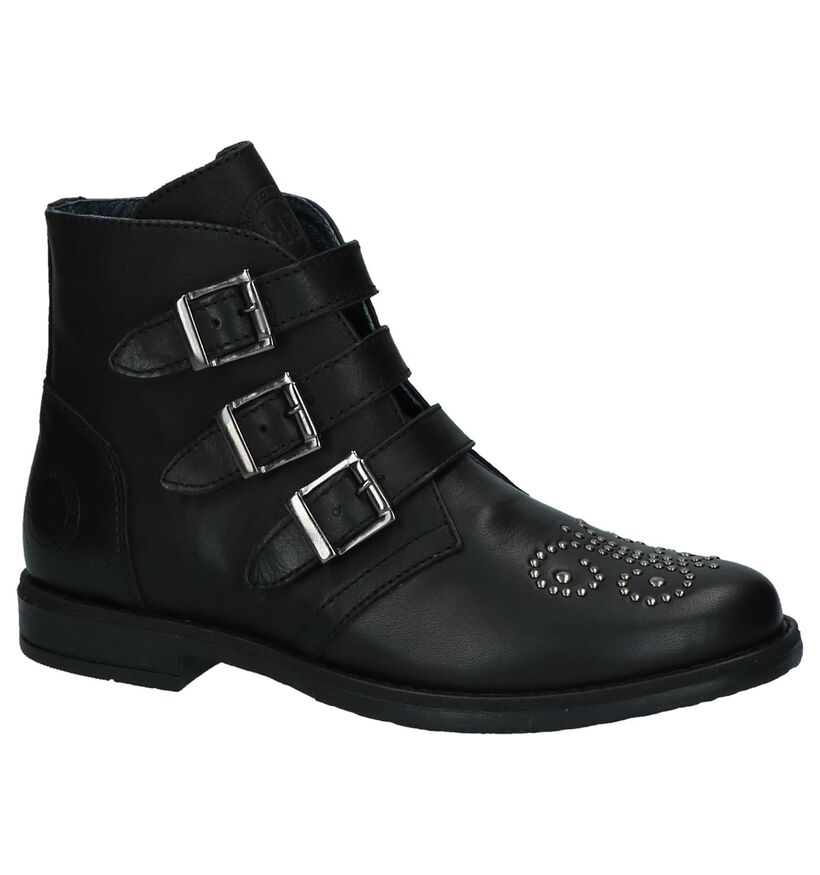 Hampton Bays Bottines robustes en Noir en cuir (224117)