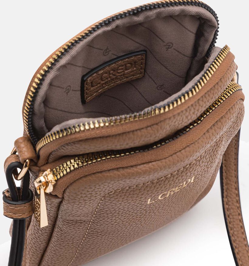 L.Credi Orsola Cognac Telefoontasje voor dames (356626)