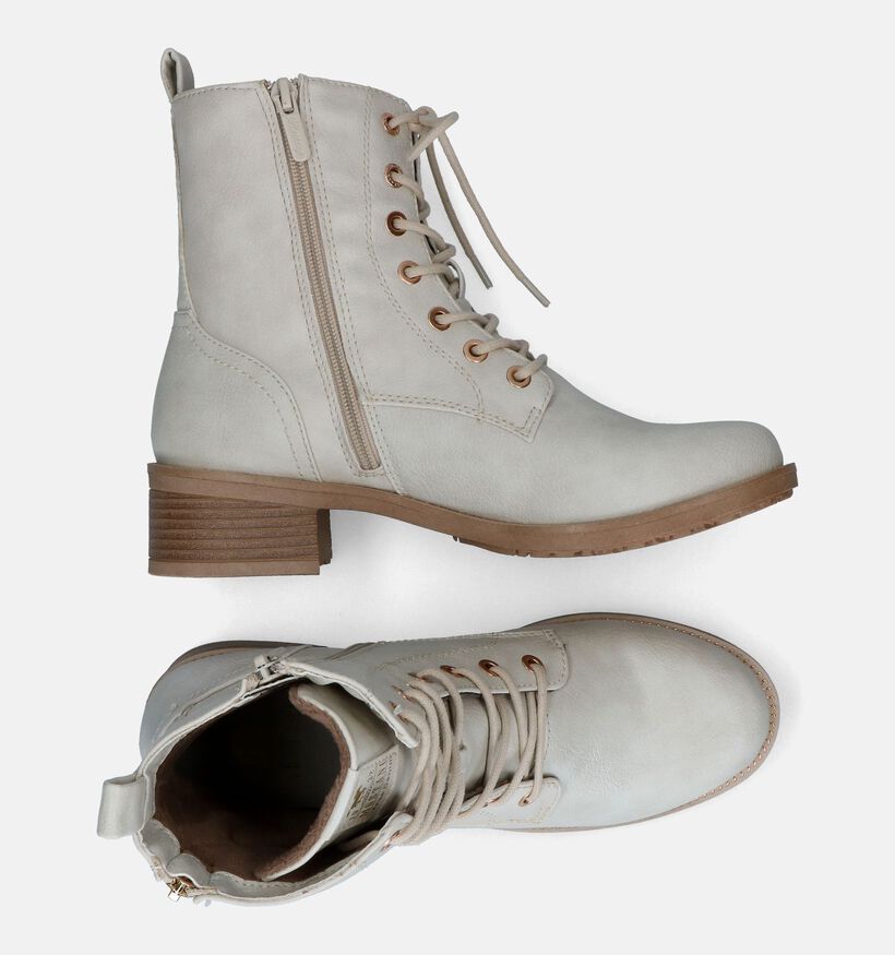 Mustang Boots à lacets en Taupe pour femmes (316062)