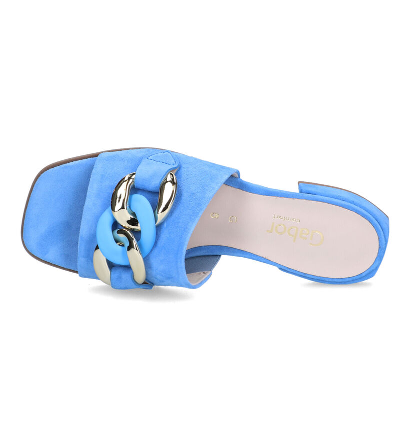 Gabor Comfort Nu-pieds mules en Bleu pour femmes (323267)