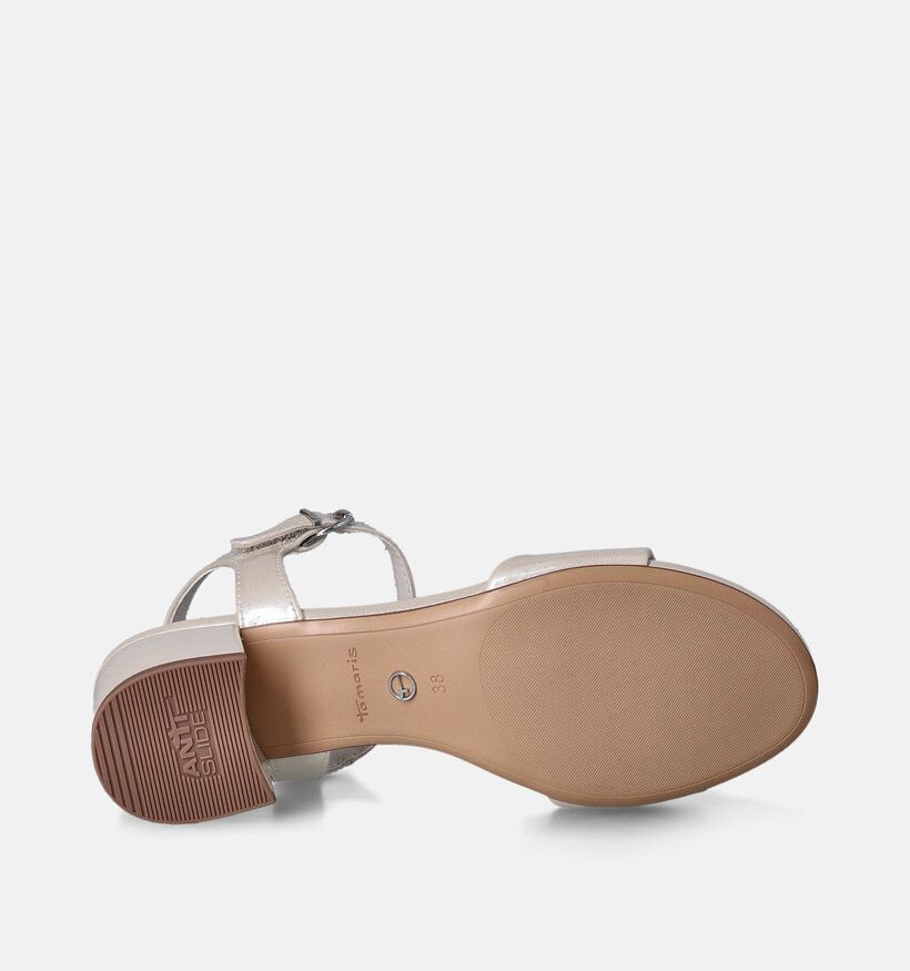 Tamaris Beige Sandalen met blokhak voor dames (354554)