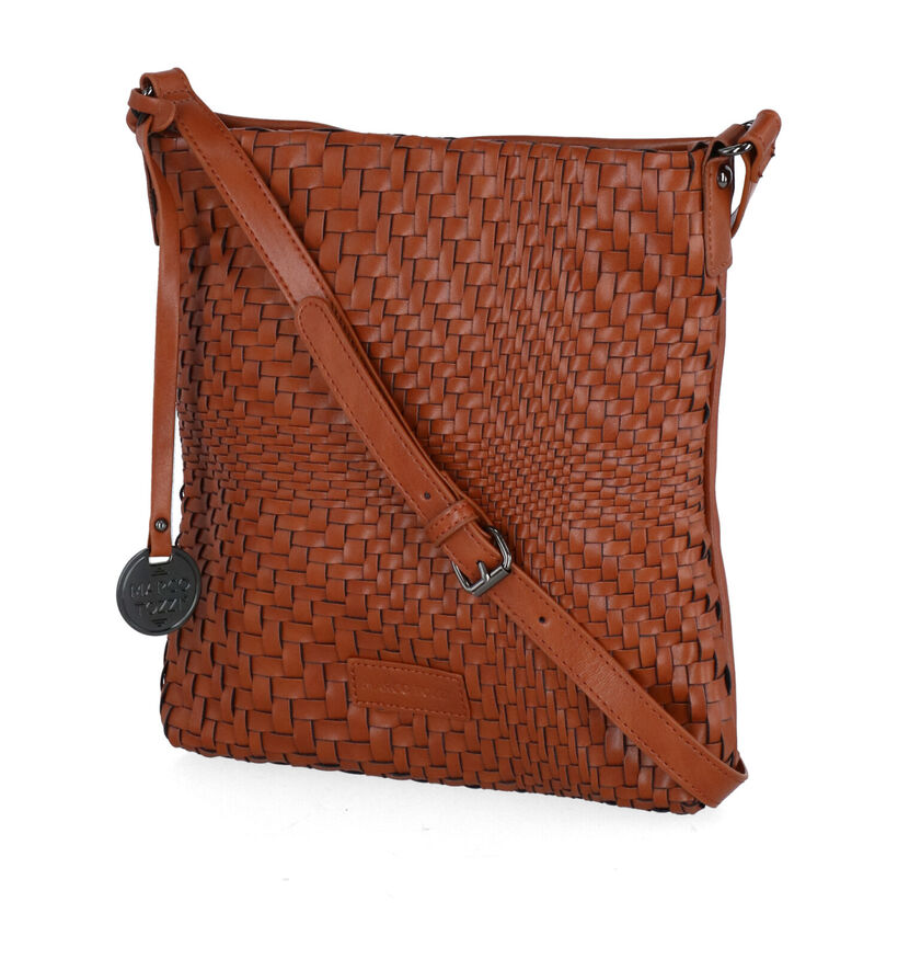 Marco Tozzi Cognac Crossbody Tas in kunstleer (299037)