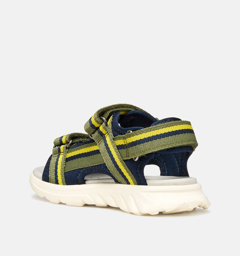 Geox Airadyum Sandales en Bleu/Vert kaki pour gar&ccedil;ons (368865)