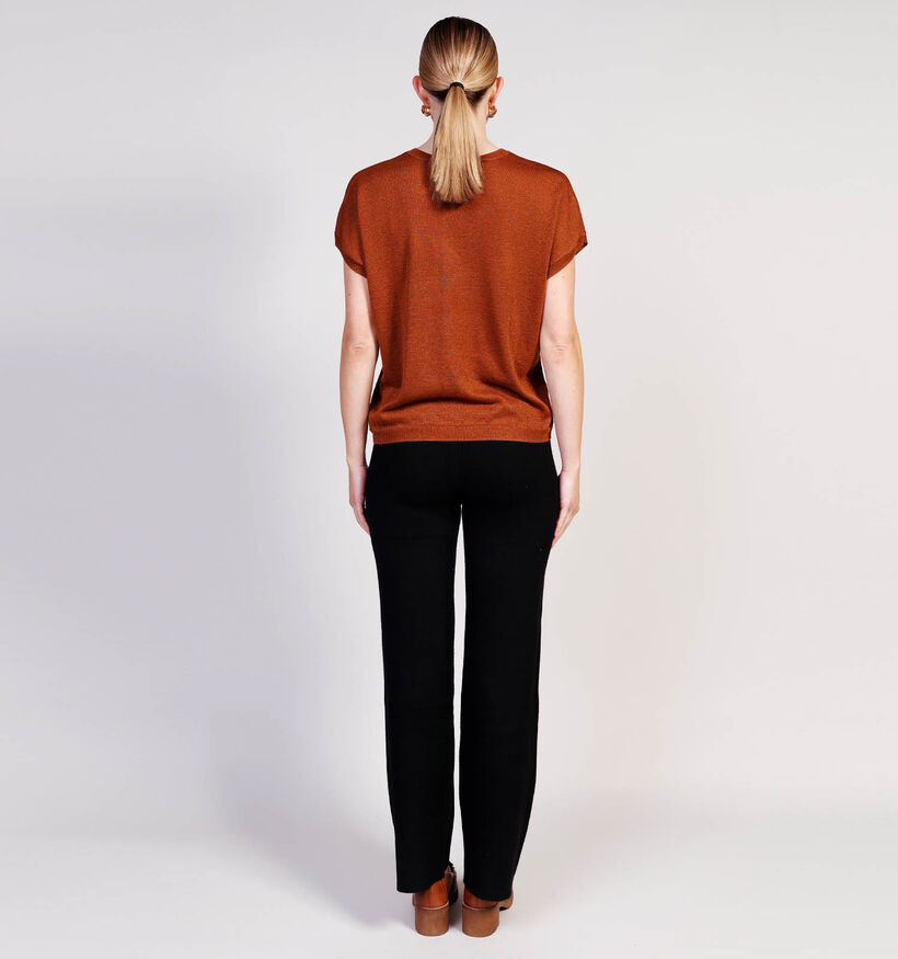 Minus Carlina Batsleeve Cognac T-shirt voor dames (361734)