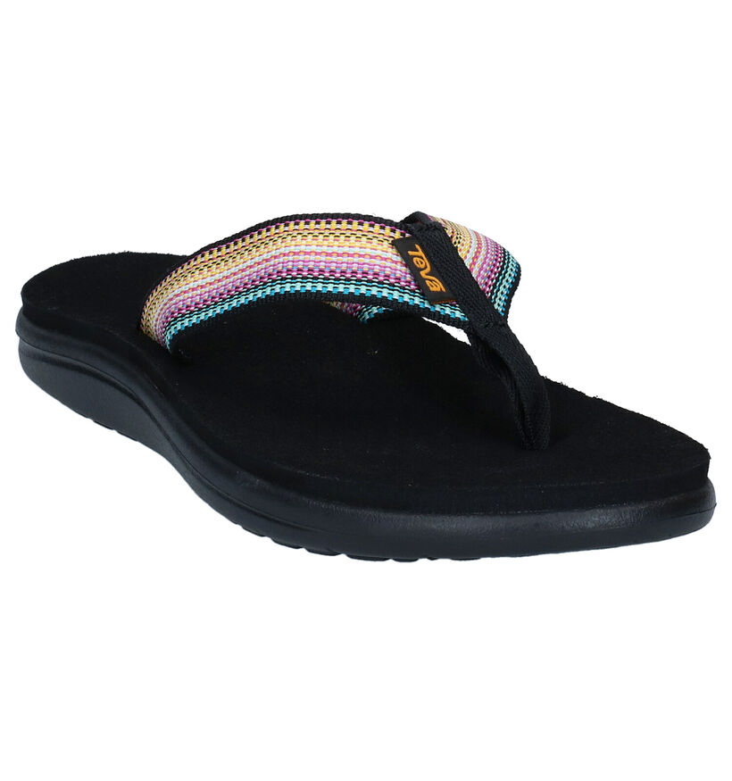 Teva Voya Flip Zwarte Teenslippers in stof (289247)