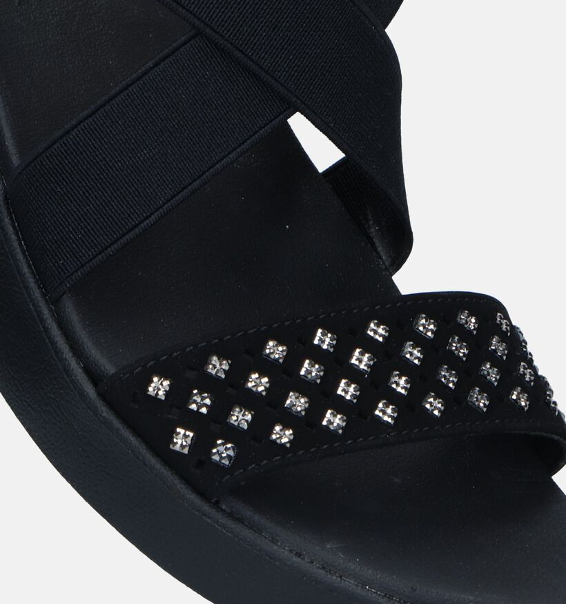 Skechers Arch Fit Rumble Sandales en Noir pour femmes (338830)