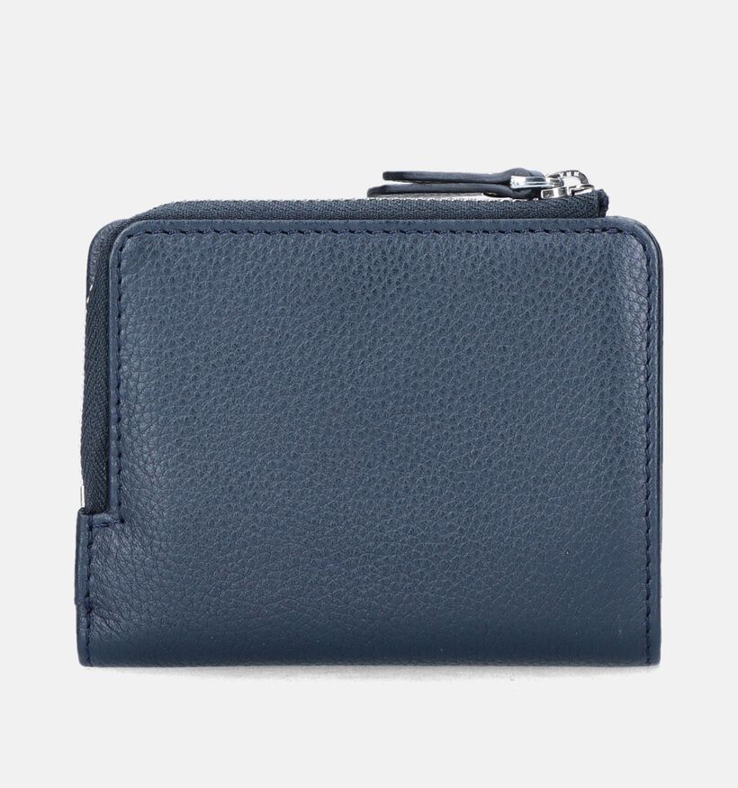 Euro-Leather Blauwe ritsportemonnee voor dames (353529)