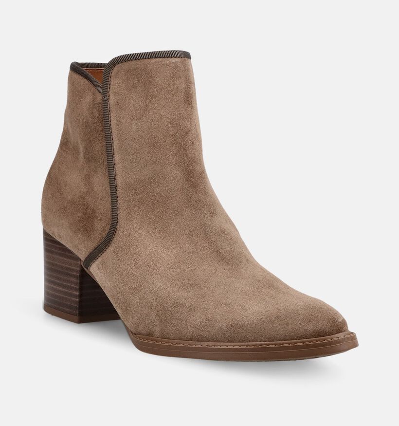 Gabor Comfort Taupe Enkellaarzen met Hak voor dames (380080)