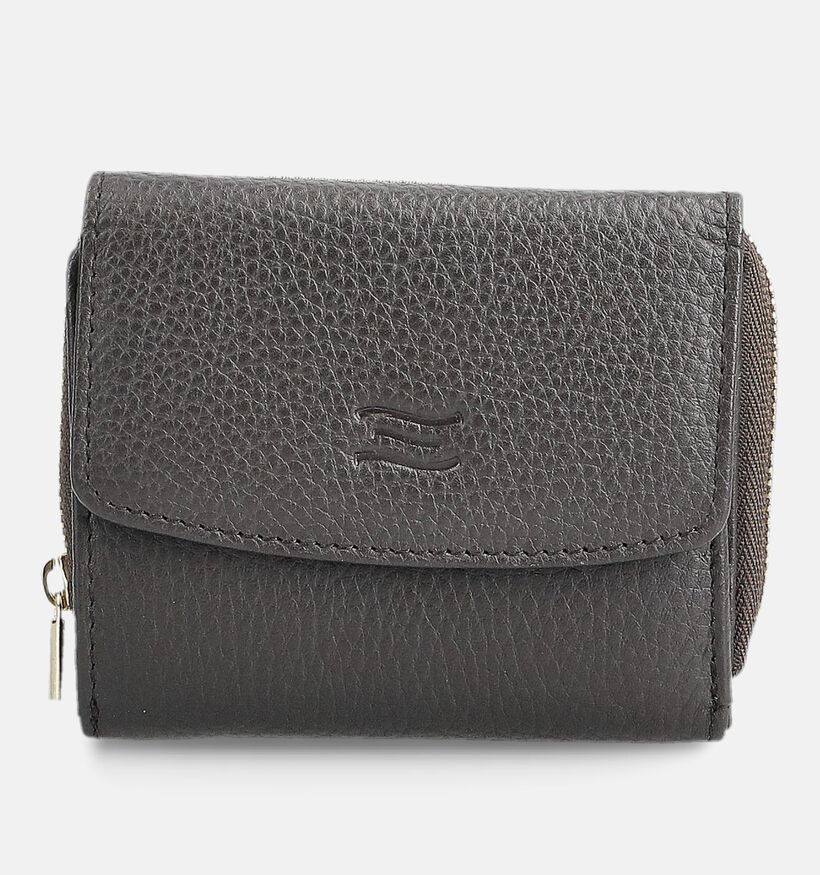 Crinkles Porte-monnaies zipp&eacute; en Marron pour femmes (381772)