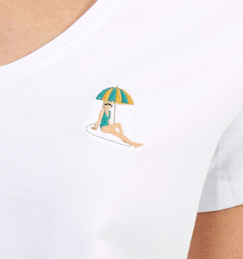 Pieces Tilly T-shirt en Blanc pour femmes (357375)