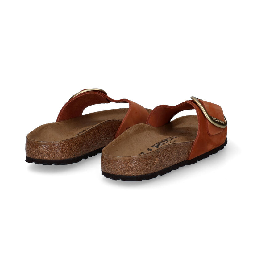 Birkenstock Madrid Big Buckle Zwarte Slippers in nubuck (322776)